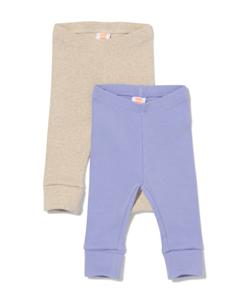 HEMA Baby Meegroeileggings Rib - 2 Stuks Paars (paars)