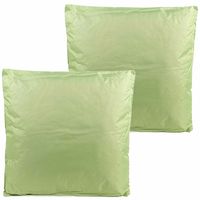 Buitenkussens - 2x - mintgroen - 60 x 60 cm - binnen/buiten