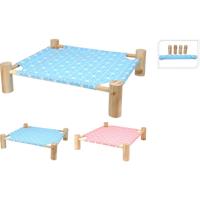 Dierenbed met hout onderstel Dierenbed met hout onderstel