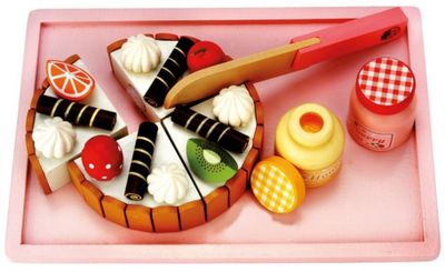 Bino speelgoedtaart Birthday Cake junior 23 cm roze 10 delig Bino speelgoedtaart Birthday Cake junior 23 cm roze 10 delig