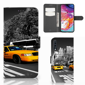 Samsung Galaxy A70 Flip Cover New York Taxi