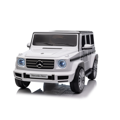 Mercedes-Benz G500 Gelicentieerde Elektrische Auto voor Kinderen 12V Accu Afstandsbediening 3 Snelheden LED-verlichting Wit