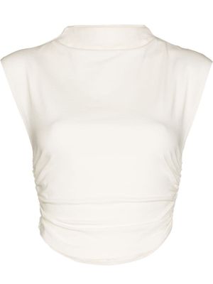 Reformation haut crop Lindy en coton biologique - Tons neutres