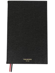 Thom Browne carnet en cuir grainé - Noir