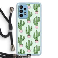 Cactus Lover: Samsung Galaxy A52 Transparant Hoesje met koord