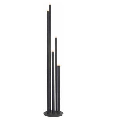 Vloerlamp Tubes zwart 5 lichts