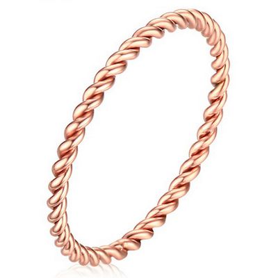 LGT Jewels dames ring Rose Verguld Edelstaal Twist
