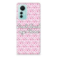 Xiaomi 12 Lite Silicone-hoesje Flowers Pink DTMP - thumbnail