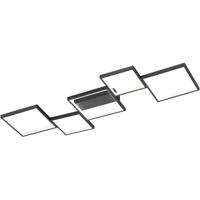 Mat Zwarte LED Plafondlamp 34W 3000K Dimbaar Rechthoekig Aluminium