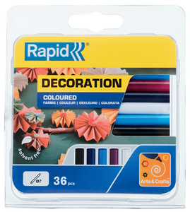 Rapid Lijmpatronen gekleurd | Classic | 7 mm x 94 mm | 36 stuks | Blister - 5001363