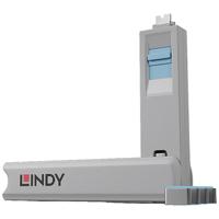 LINDY Kabel Sleutel voor USB-C-poort Set van 4 stuks Blauw Incl. 1 sleutel