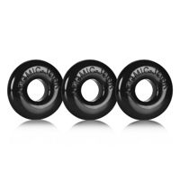 Oxballs Ringer - 3-pack of Do-Nut-1 Cockrings - Black - thumbnail