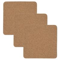 Cook Concept Onderzetter - 3x - kurk - vierkant - D19 cm - voor pannen - hittebestendig Cook Concept Onderzetter - 3x - kurk - vierkant - D19 cm - voor pannen - hittebestendig