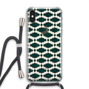 Moroccan tiles: iPhone XS Transparant Hoesje met koord