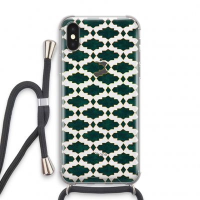 Moroccan tiles: iPhone XS Transparant Hoesje met koord
