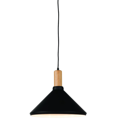 Hanglamp ijzer/hout Melbourne Ø35 - M