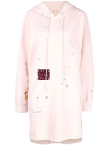 Marni robe-sweat à broderies - Rose