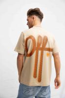 Off The Pitch Off-Road Regular T-Shirt Heren Beige / Oranje - Maat XS - Kleur: Sand | Soccerfanshop