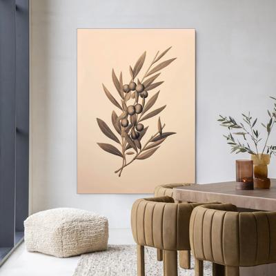 Urban Cotton Wandkleed 'Oliva' 110 x 145cm in Frame - black