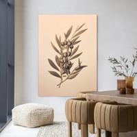 Urban Cotton Wandkleed 'Oliva' 110 x 145cm in Frame - black