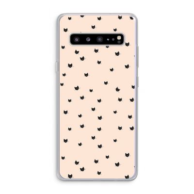 Kleine kattenkopjes: Samsung Galaxy S10 5G Transparant Hoesje