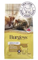 BURGESS CAT ADULT RIJK AAN KIP EN EEND 1,5 KG - thumbnail