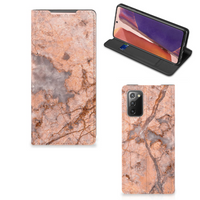Samsung Galaxy Note20 Standcase Marmer Oranje - thumbnail