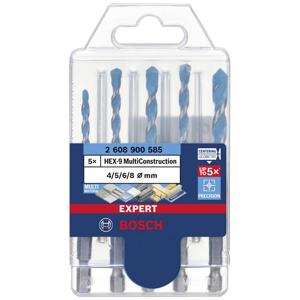 Bosch Accessories EXPERT MultiConstruction HEX-9 2608900585 Multifunctionele boorset 5-delig 4 mm, 5 mm, 6 mm, 8 mm Zeskant schacht 5 stuk(s)