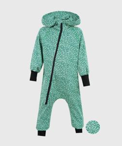 Onepiece Jersey Jumpsuit Green Animal Print