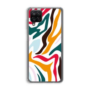 Colored Zebra: Samsung Galaxy A12 Transparant Hoesje