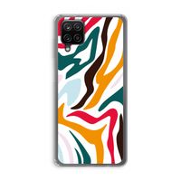 Colored Zebra: Samsung Galaxy A12 Transparant Hoesje