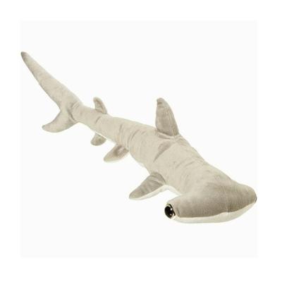 Nature Planet pluche Hamerhaai knuffel - 60 cm - grijs - zeedieren knuffels