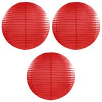 8x stuks luxe bol vorm lampion rood 50 cm