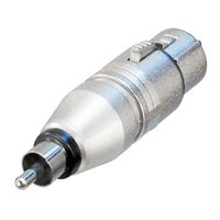 Neutrik NA2FPMM kabeladapter/verloopstukje RCA XLR Zilver - thumbnail