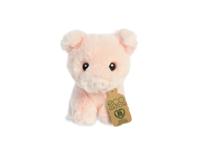 Eco Nation Pluchen knuffel - mini - varken - 13 cm