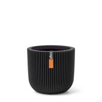 Pot bol Groove 9x8 zwart - Capi europe