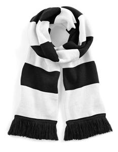 Beechfield CB479 Stadium Scarf - Black/White - One Size