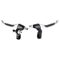 Tektro cl530ts+cl533rt rollerbrake remgreepset 4-vinger zwart/satijn met bel (hangverpakking)