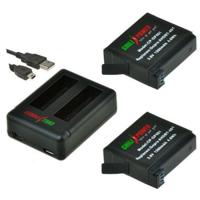 2 x AHDBT-401 accu's voor GoPro Hero4 - inclusief USB duo lader