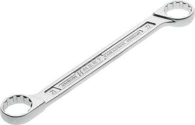 HAZET Dubbele ringsleutel 610N-21X22 · Buitentwaalfkant tractieprofiel · SW 21 x 22 mm