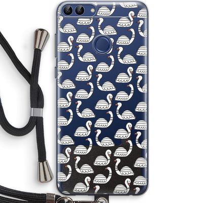 Zwanen: Huawei P Smart (2018) Transparant Hoesje met koord