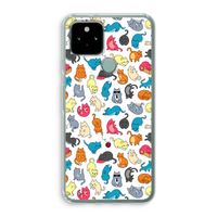 Kleurrijke katten: Google Pixel 5 Transparant Hoesje