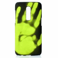Plak de huid + PC thermische sensor verkleuring geval voor een plus 6 (zwart groen)