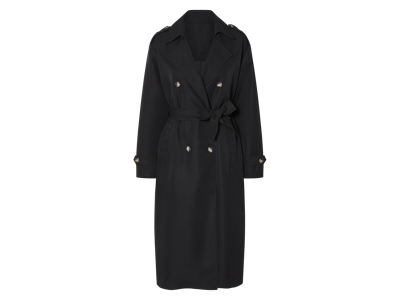 esmara Dames trenchcoat (Zwart, L (44/46))