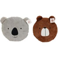 Dieren sierkussens - set 2x - kinderkamer - beer/koala - 30 cm - polyester - thumbnail