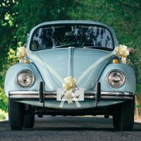 Chaks Trouwauto decoratie lint - ivoor wit - bruiloft benodigdheden    -