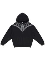 Marcelo Burlon County of Milan Bandana-embroidered drawstring hoodie - Noir - thumbnail