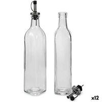Olie en azijnset Vivalto Transparant Glas Siliconen Roestvrij staal Kristal 500 ml 2 x 50 ml 5,7 x 29,5 x 5,7 cm 12 x 31 x 6 cm