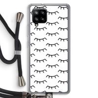 Wimpers: Samsung Galaxy A42 5G Transparant Hoesje met koord
