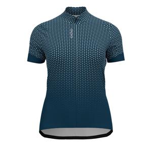 Odlo The Essential Jersey Dames Shirt Blue Wing Teal - White L